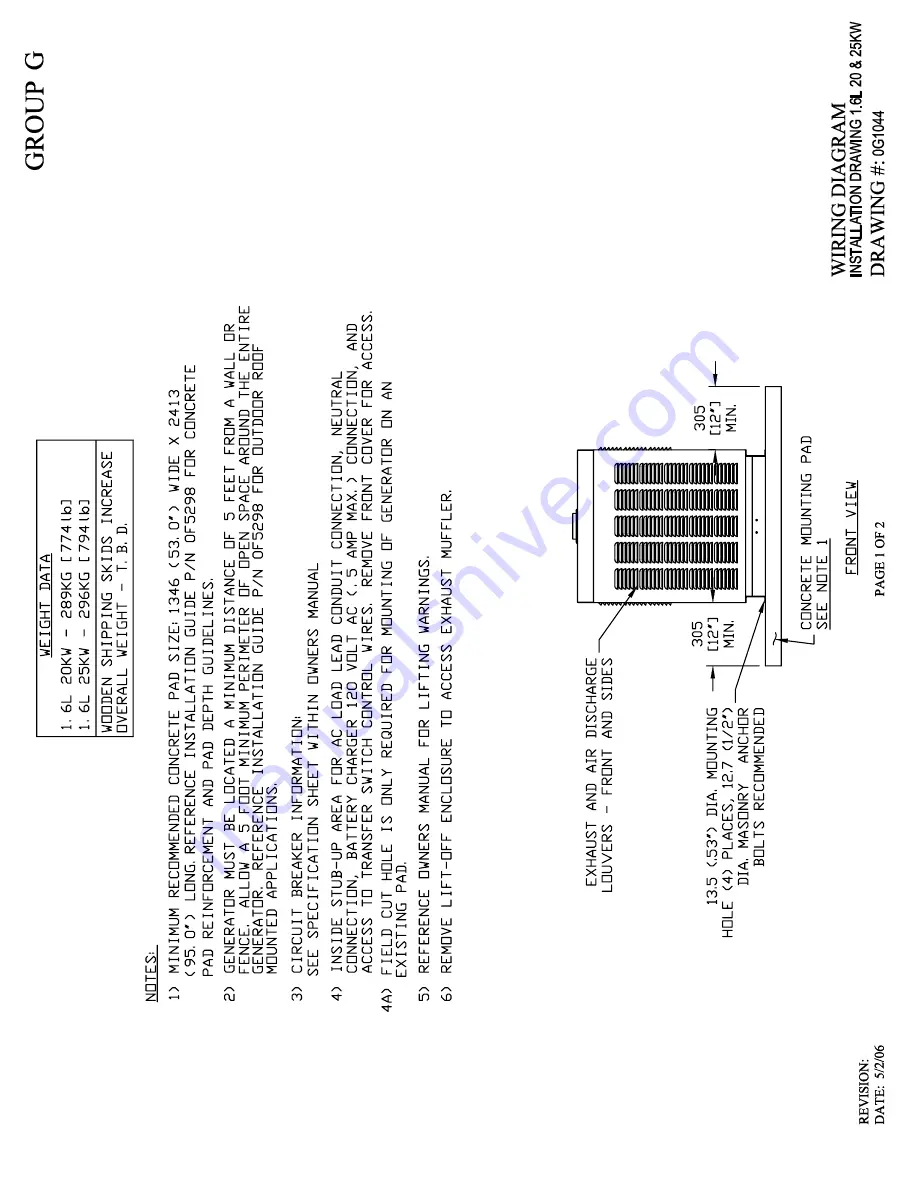 Generac Power Systems Guardian 005324-0 Owner'S Manual Download Page 58