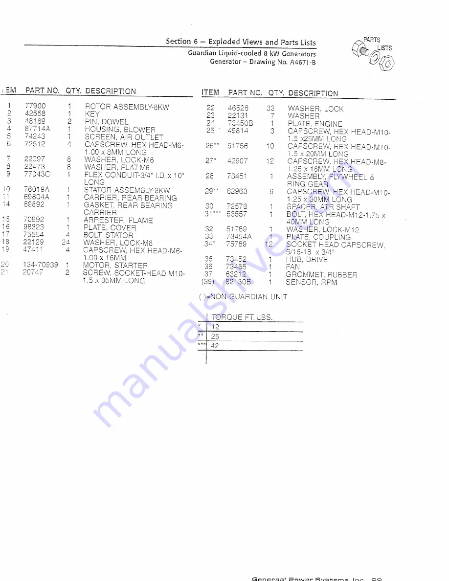 Generac Power Systems GUARDIAN 04136-0 Owner'S Manual Download Page 31