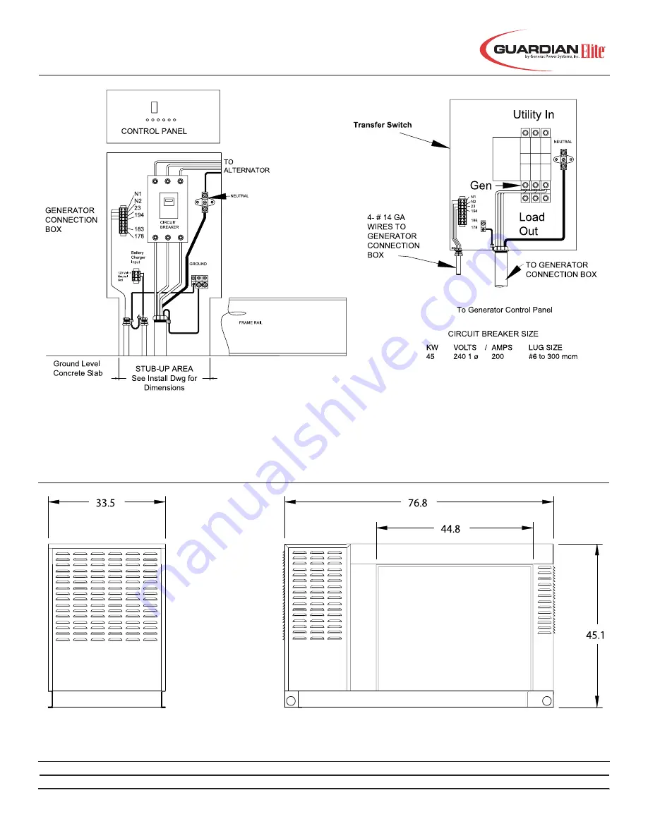 Generac Power Systems Guardian 5340 Specification Sheet Download Page 4