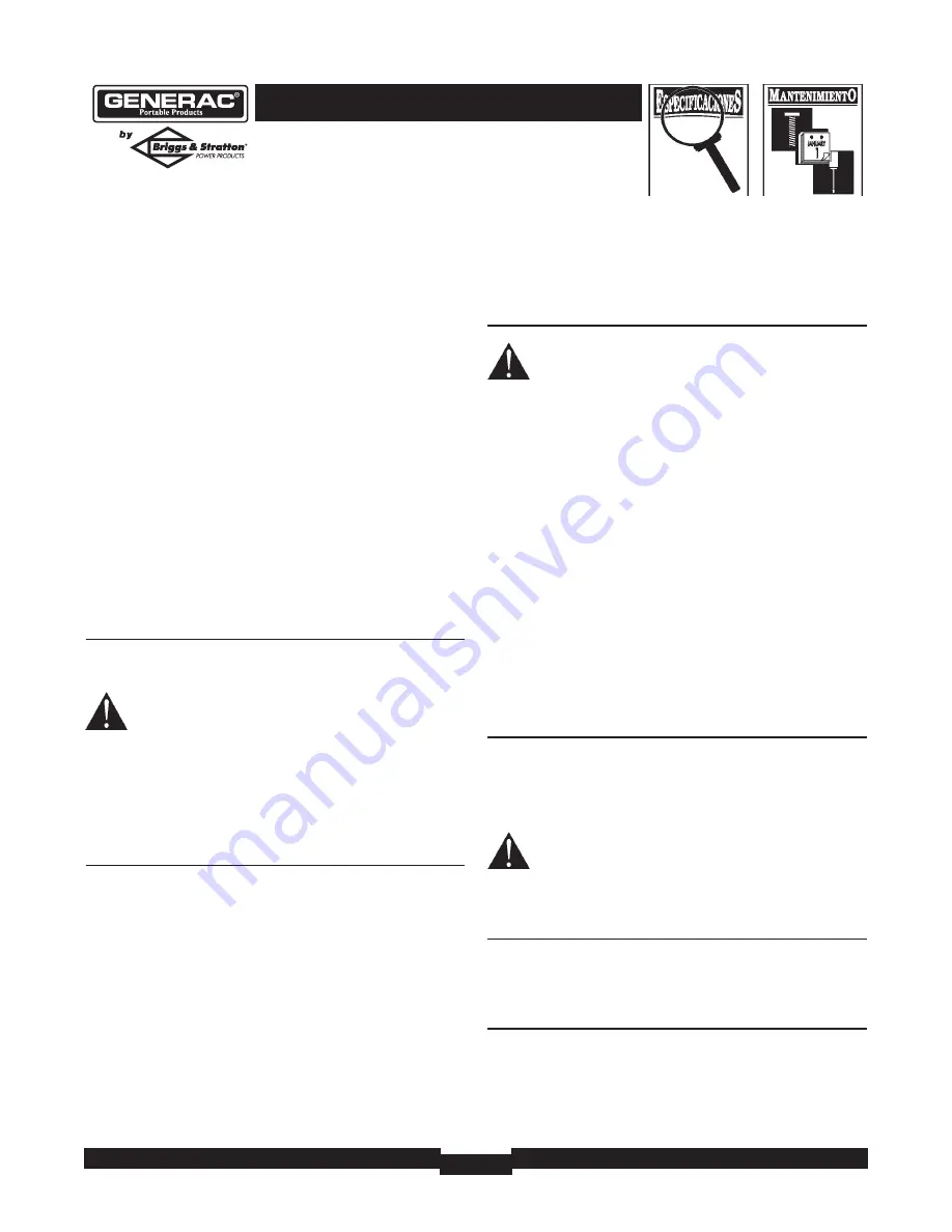 Generac Power Systems heavy duty geenrator 1654-0 Owner'S Manual Download Page 28