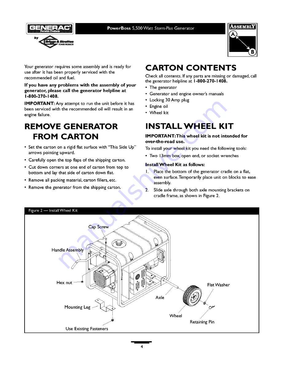 Generac Power Systems PowerBOSS Storm-Plus 1642-0 Скачать руководство пользователя страница 4