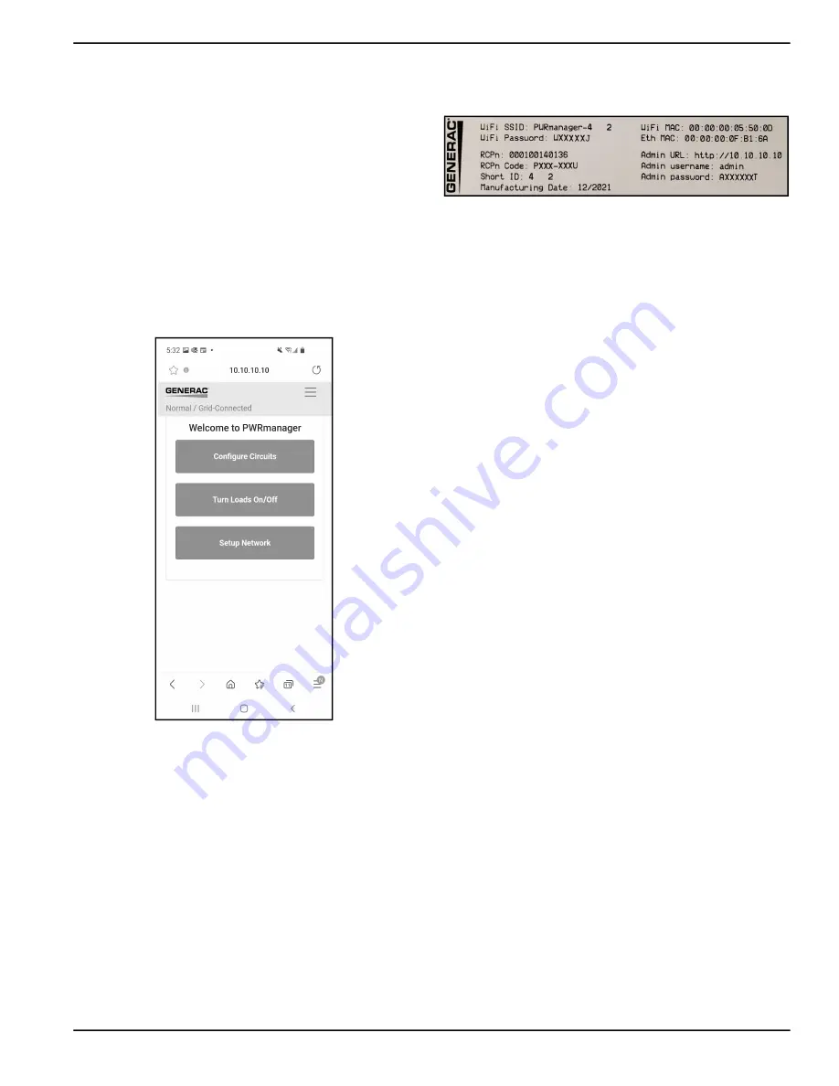 Generac Power Systems PWRmanager Owner'S Manual Download Page 11