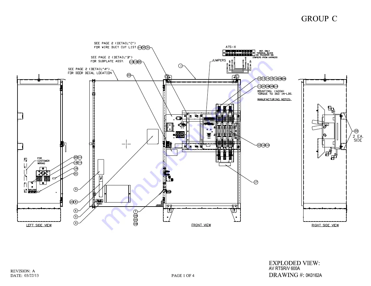 Generac Power Systems RTSR600A3 Скачать руководство пользователя страница 45