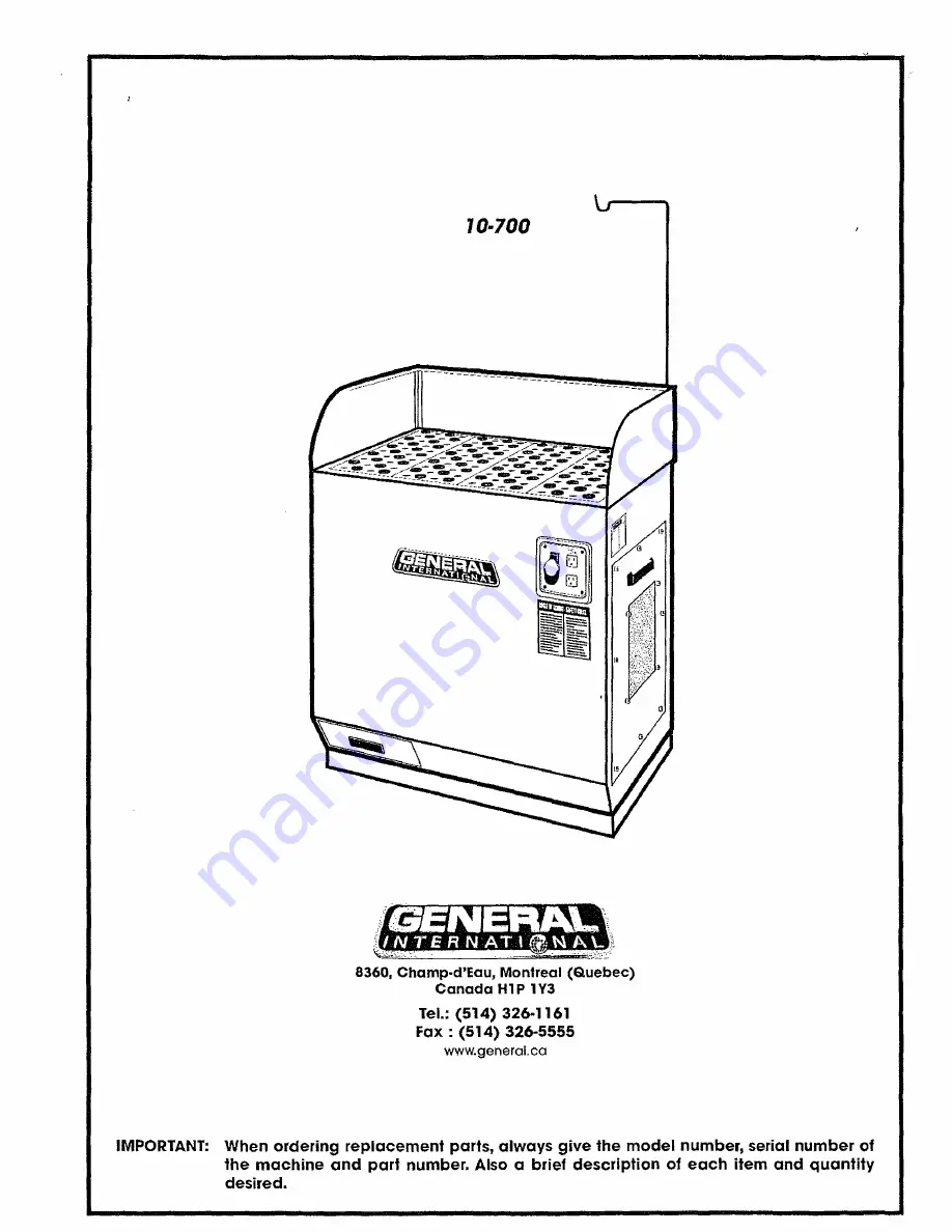 General International 10-700 Скачать руководство пользователя страница 1