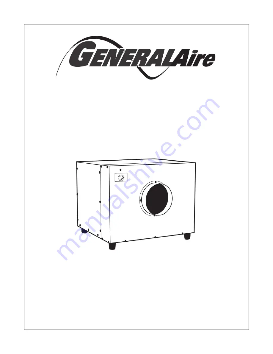 GeneralAire WHOLE HOUSE DEHUMIDIFIER Скачать руководство пользователя страница 1