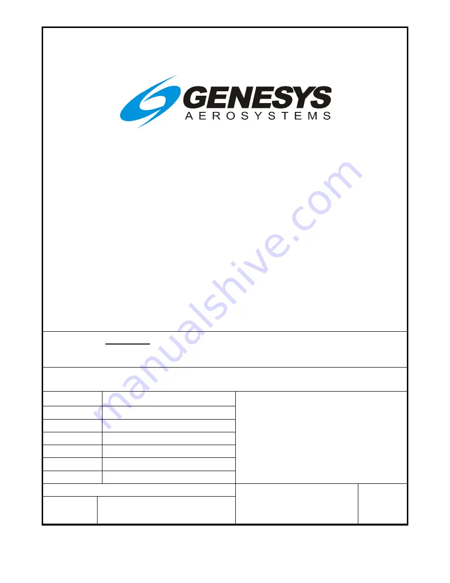 Genesys GDR- COM Series Installation Manual Download Page 1