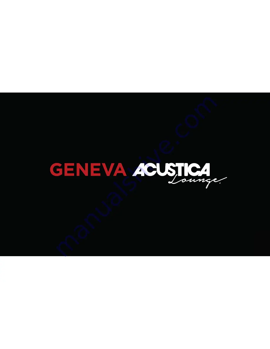 Geneva ACUSTICA LOUNGE Скачать руководство пользователя страница 1