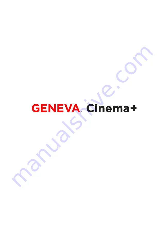 Geneva Cinema+ Mounting Instruction And Operating Manual Download Page 1