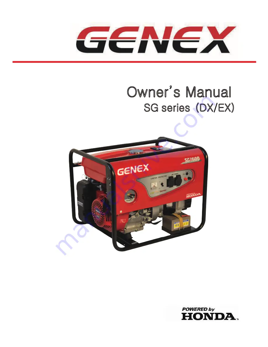 Genex SG3200DX Owner'S Manual Download Page 1