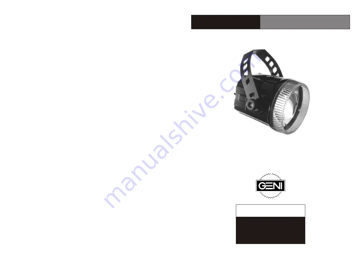 GENI Zap Strobe FL-45P Manual Download Page 1