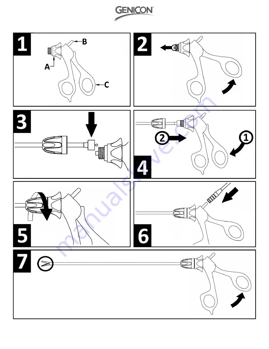 GENICON REUSABLE MONOPOLAR X-SURGE SHAFT HANDLE Instructions For Use Manual Download Page 1