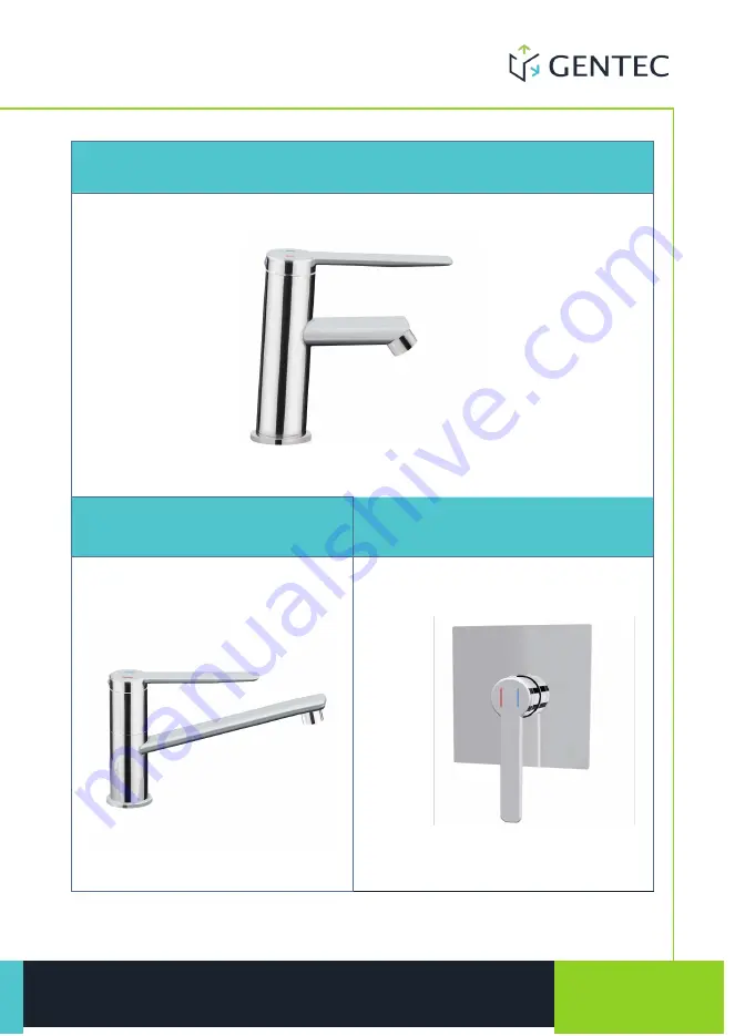 Gentec Single Lever Basin Mixer GPN1000 Installation Manual Download Page 5