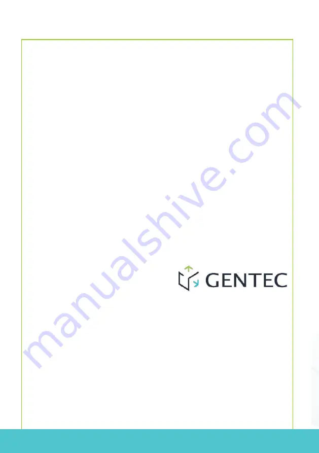 Gentec TFT8000 Installation Manual Download Page 16