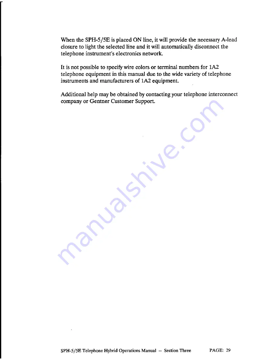 Genther SPH-5 Installation And Operation Manual Download Page 36