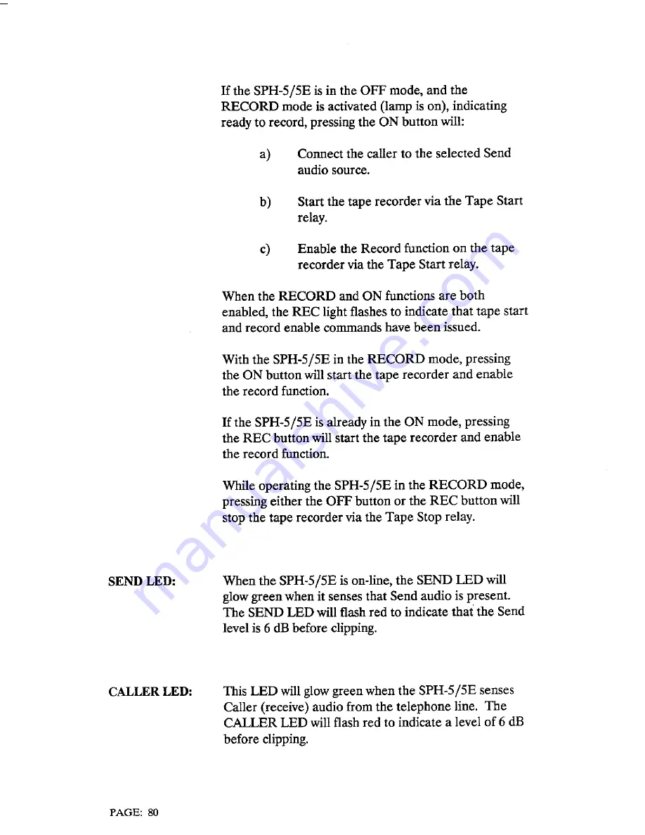 Genther SPH-5 Installation And Operation Manual Download Page 87