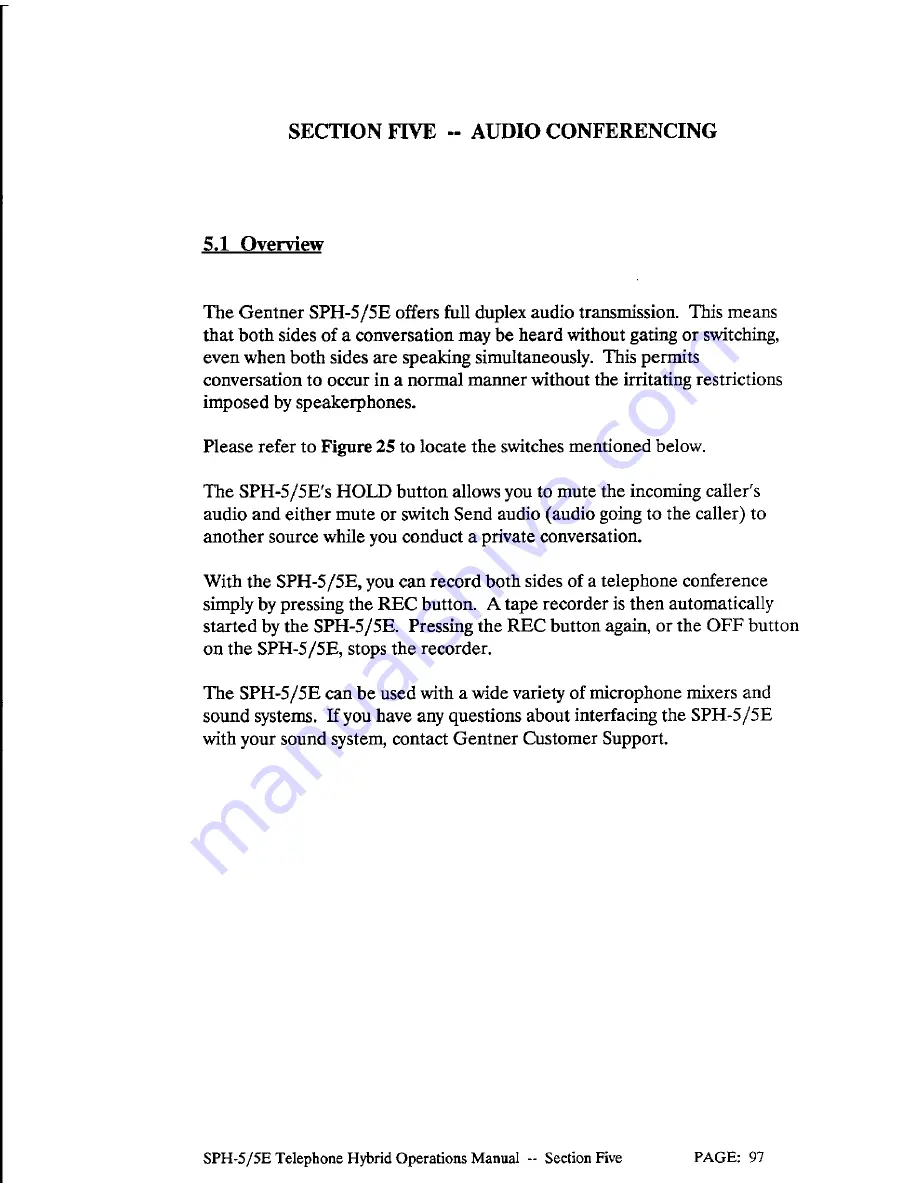 Genther SPH-5 Installation And Operation Manual Download Page 104