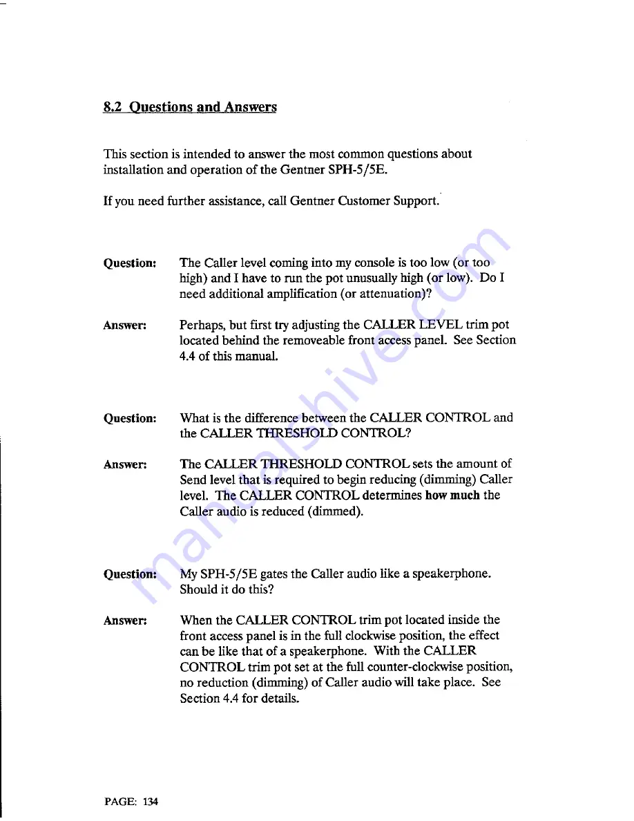 Genther SPH-5 Installation And Operation Manual Download Page 141