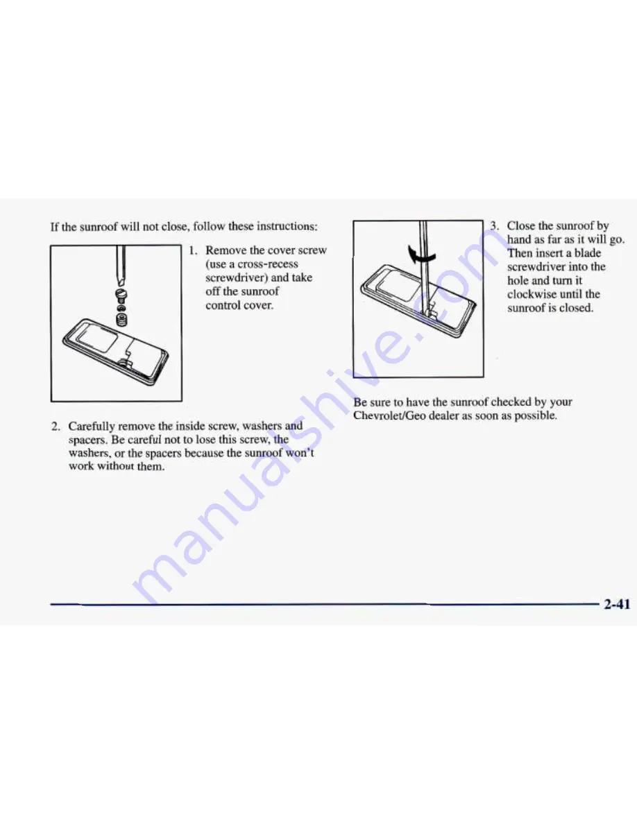 Geo Geo Prizm 1997 Owner'S Manual Download Page 109