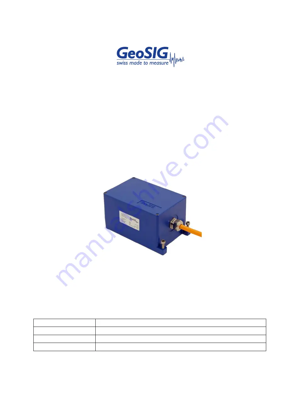 GeoSIG AC-23 User Manual Download Page 1