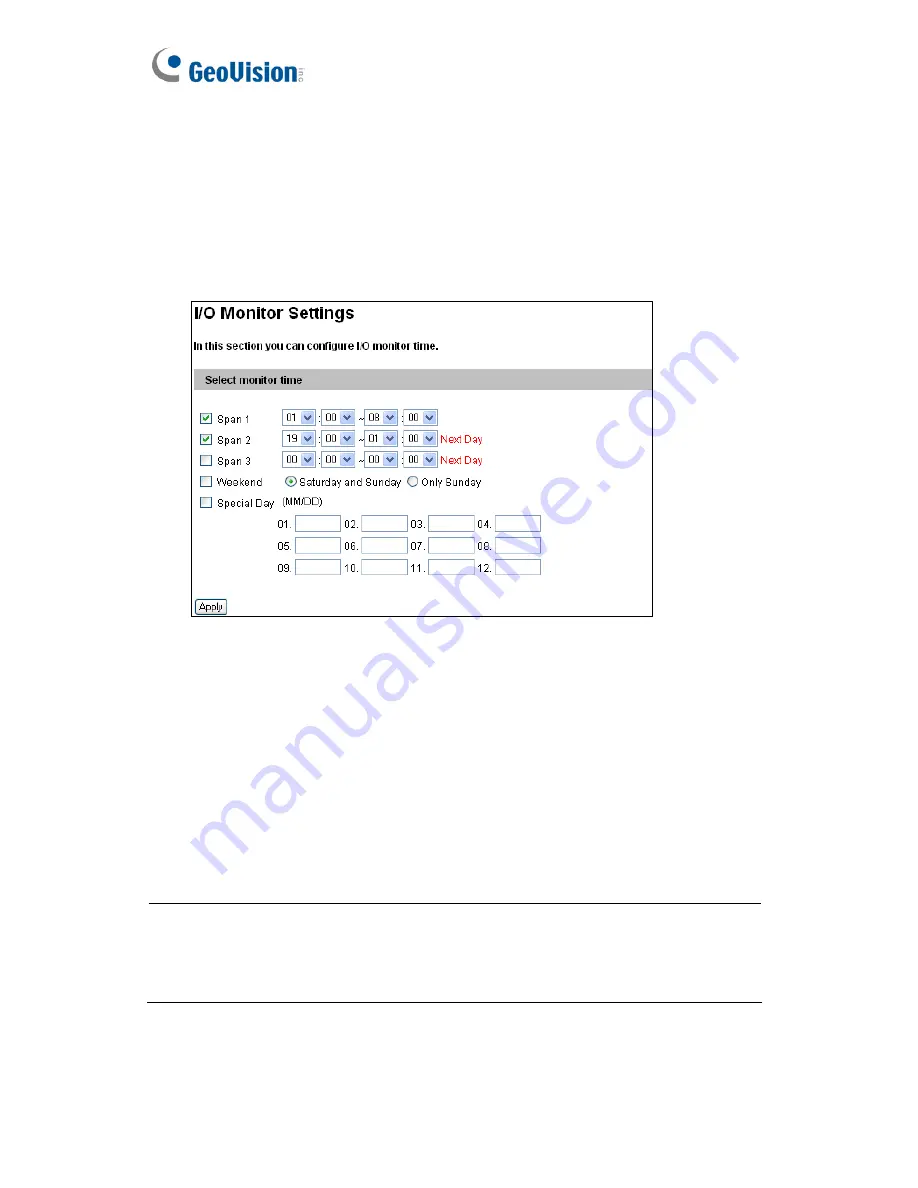 GeoVision GV-BL110D User Manual Download Page 226