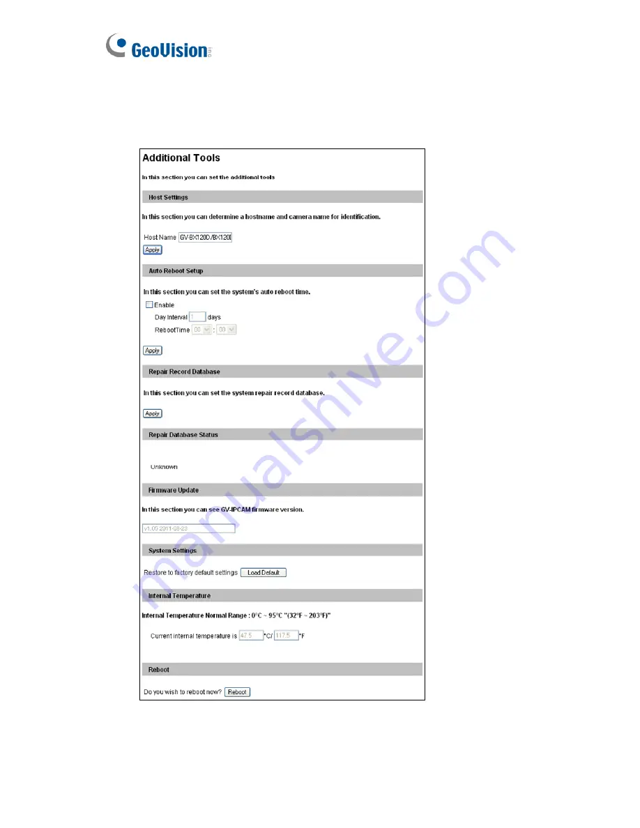 GeoVision GV-BL110D User Manual Download Page 246