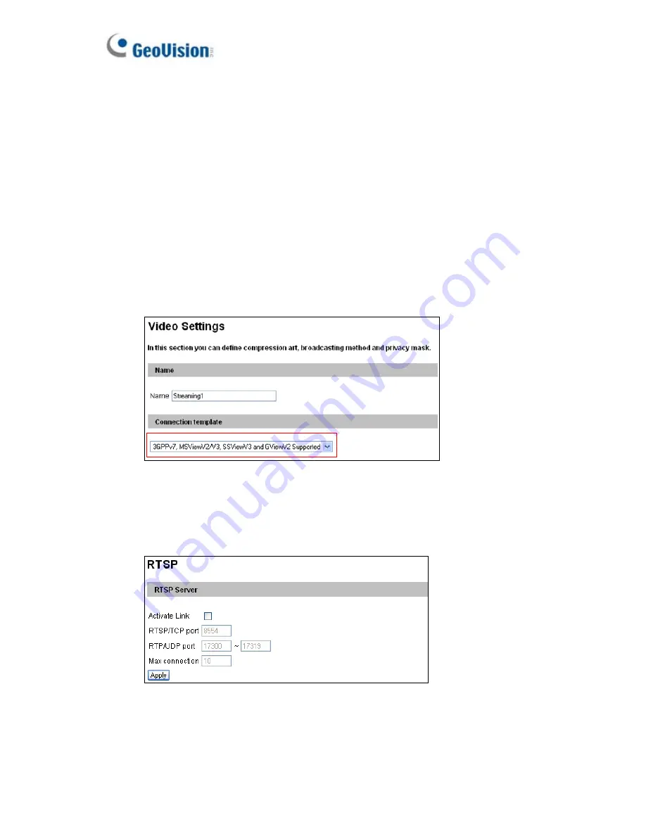 GeoVision GV-BL110D User Manual Download Page 312