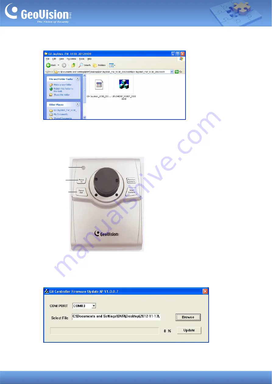 GeoVision GV-Joystick Updating Firmware Download Page 2