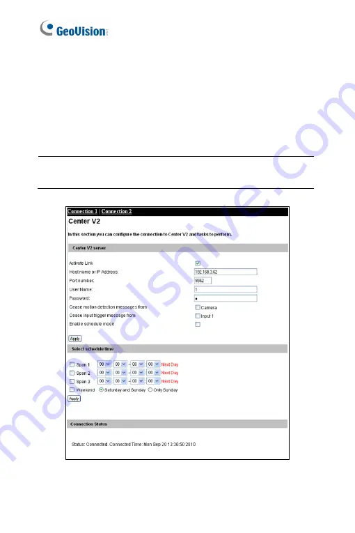 GeoVision GV-PTZ010D Firmware Manual Download Page 135