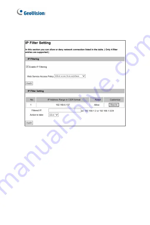 GeoVision GV-PTZ010D Firmware Manual Download Page 169