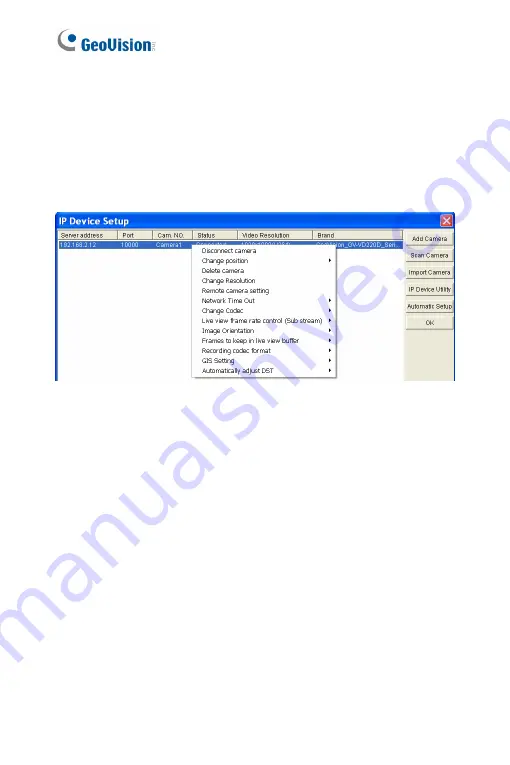 GeoVision GV-PTZ010D Firmware Manual Download Page 227