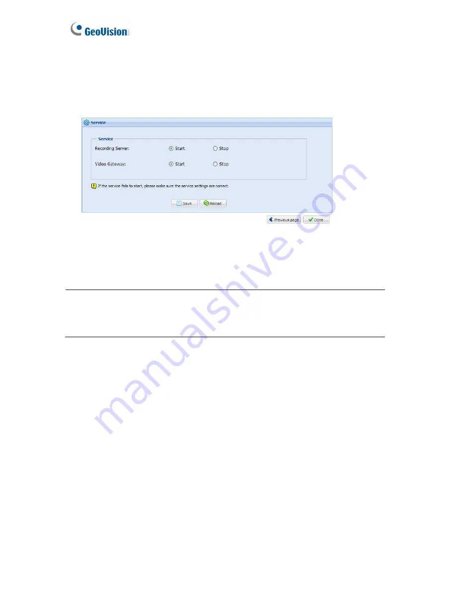 GeoVision GV-Recording Server User Manual Download Page 26