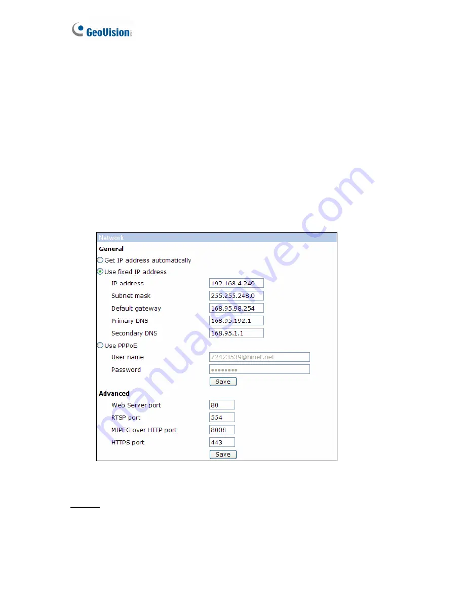 GeoVision GV-SD200 User Manual Download Page 62