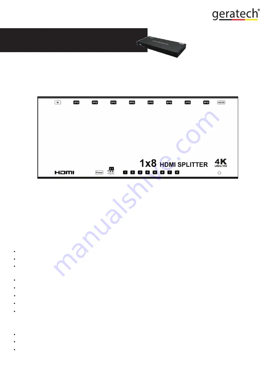 geratech EGE-SP118-4K Manual Download Page 4