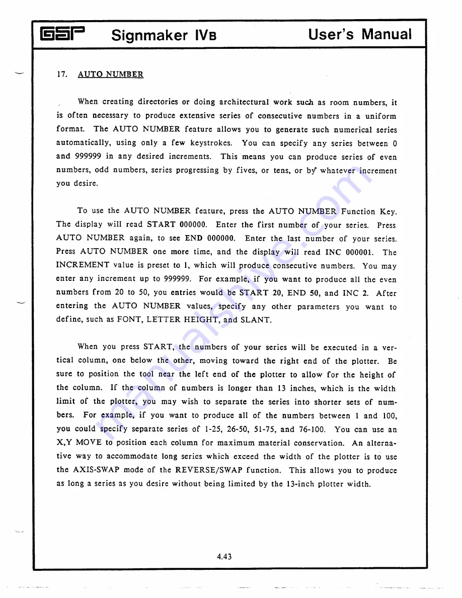 Gerber Signmaker IVB User Manual Download Page 73