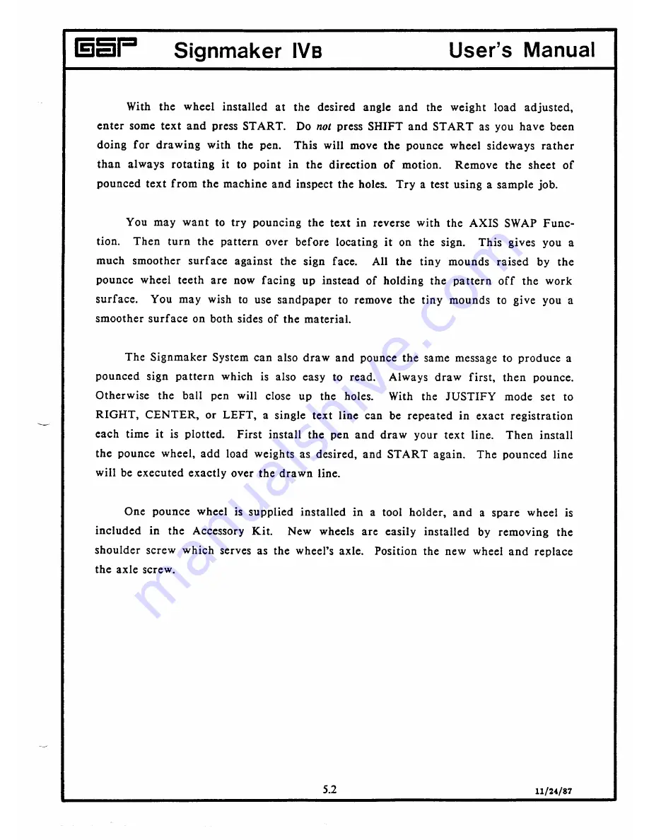 Gerber Signmaker IVB User Manual Download Page 89