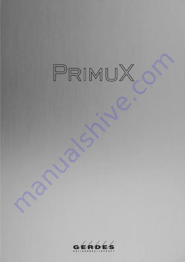 Gerdes PrimuX Manual Download Page 1