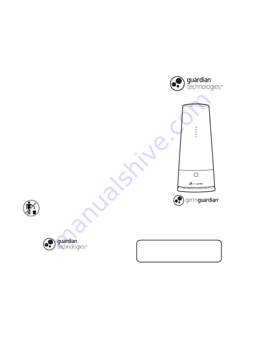 Germ Guardian GG3000B Use & Care Instructions Manual Download Page 5