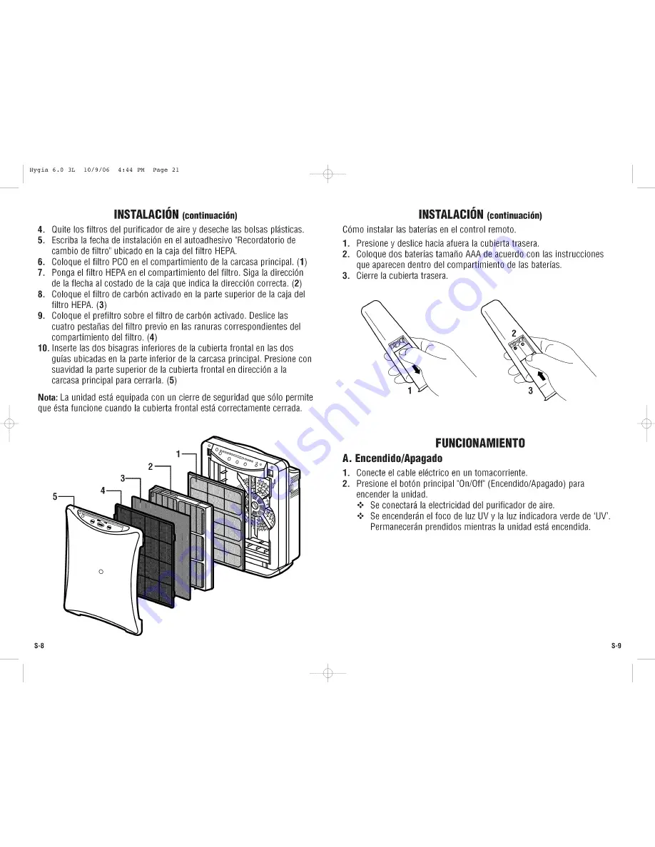 Germ Guardian Hygia 6.0 AC-6000 Use & Care Instructions Manual Download Page 23