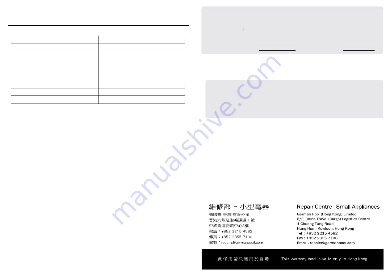 German pool GIC-MS28T Operating Instructions Manual Download Page 6