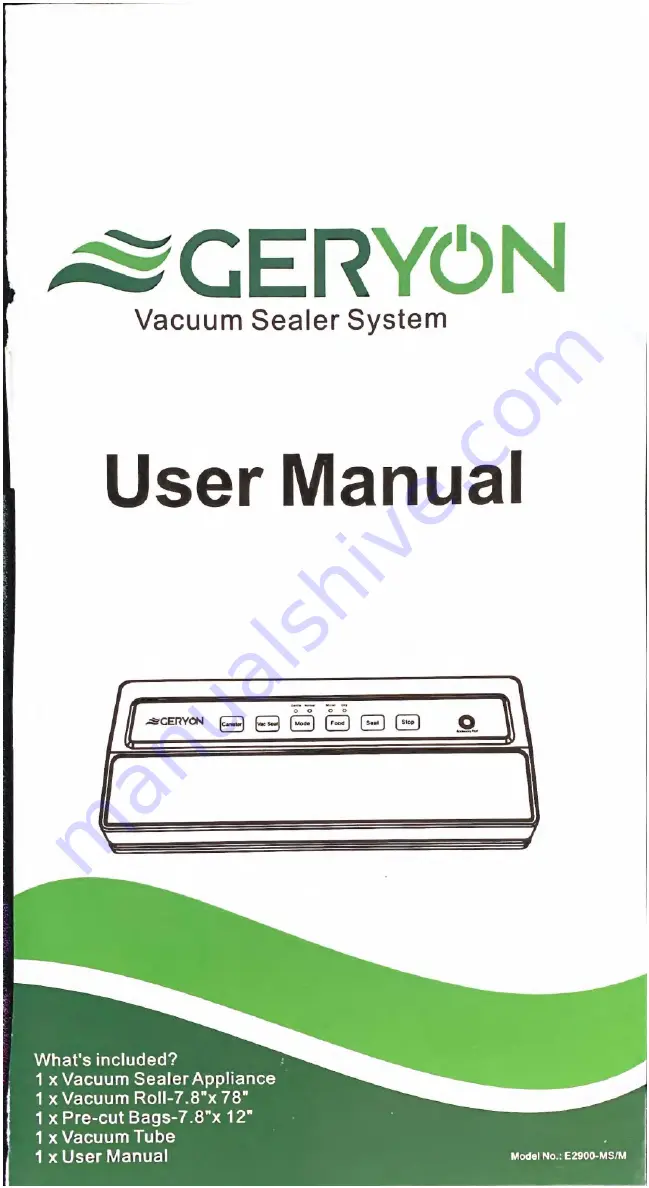 Geryon E2900-M User Manual Download Page 1