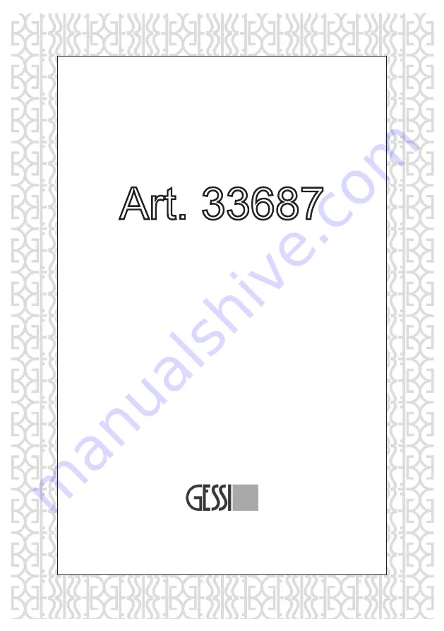 Gessi 33687 Manual Download Page 1