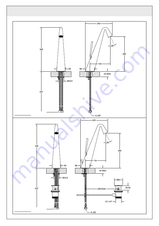 Gessi cono 45003 Скачать руководство пользователя страница 2