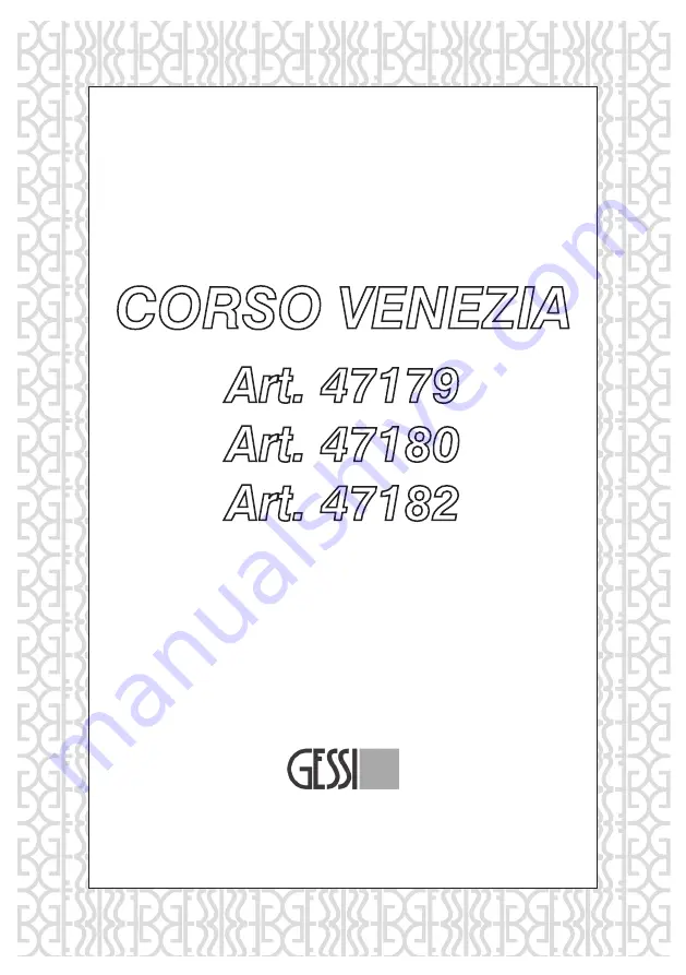 Gessi CORSO VENEZIA 47179 Bath Mixing Program Download Page 1