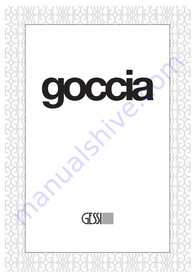 Gessi goccia 33621 Manual Download Page 1