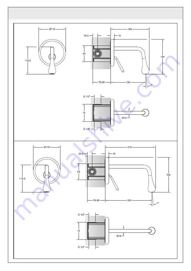 Gessi Goccia 33681 Скачать руководство пользователя страница 2