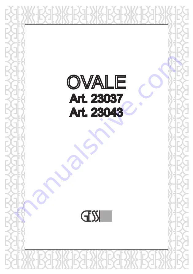 Gessi OVALE 23037 Manual Download Page 1