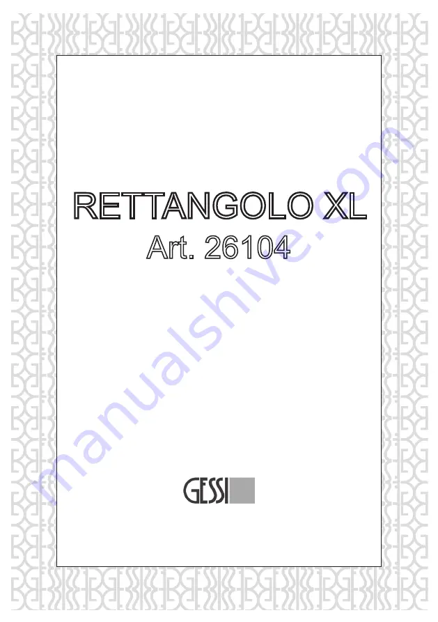 Gessi RETTANGOLO XL 26104 Manual Download Page 1