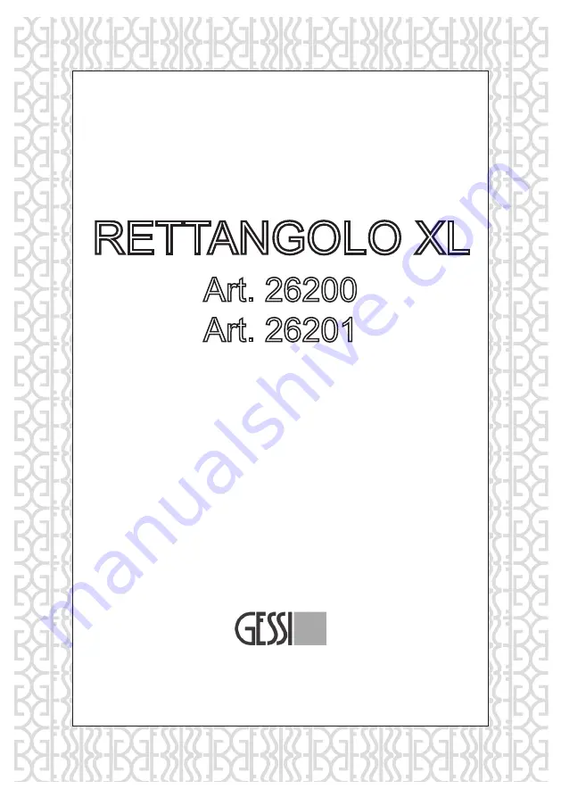 Gessi RETTANGOLO XL 26200 Manual Download Page 1