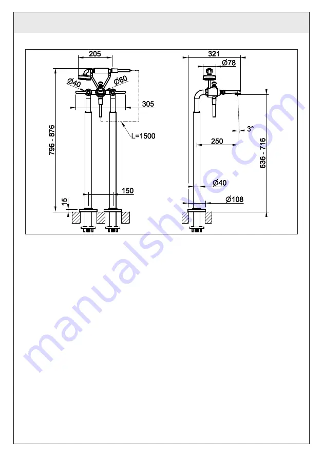 Gessi VENTI20 65128 Pre-Installation Information Download Page 2