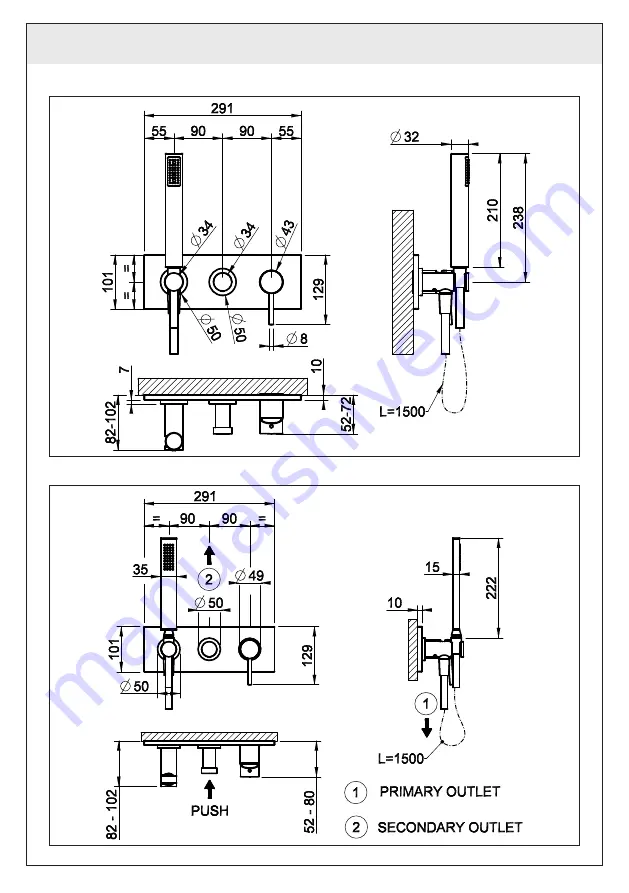 Gessi VIA TORTONA 44828 Manual Download Page 3